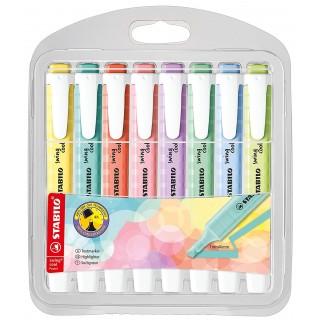SUBLINHADORES PASTEL STABILO SWING COOL 8 CORES